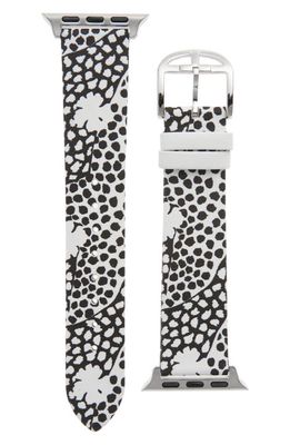 Ted Baker London Print Leather 20mm Apple Watch Watchband in Multi