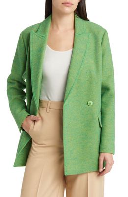 Ted Baker London Rachill Oversize Double Breasted Jacket in Mid Green