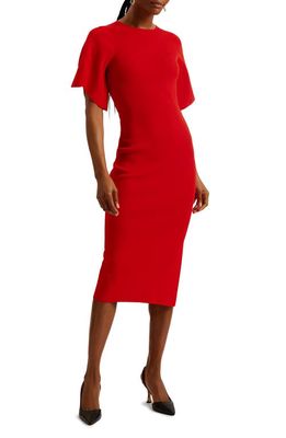 Ted Baker London Raelea Rib Sweater Dress in Red