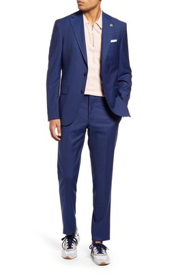 Ted Baker London Ralph Extra Slim Fit Stretch Wool Suit in Blue