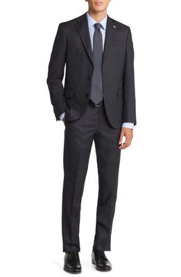 Ted Baker London Roger Extra Slim Fit Microdot Wool Suit in Charcoal