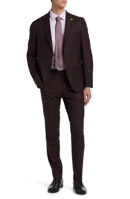 Ted Baker London Roger Extra Slim Fit Stretch Wool Suit in Brown
