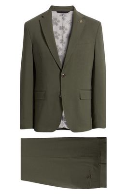 Ted Baker London Roger Extra Slim Fit Stretch Wool Suit in Olive