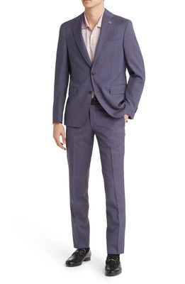 Ted Baker London Roger Extra Slim Fit Wool Suit in Purple