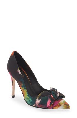 Ted Baker London Ryoh Print Bow Pump in Black