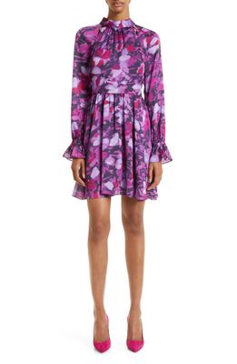 Ted Baker London Sammieh Floral Print Long Sleeve Fit & Flare Dress in Purple