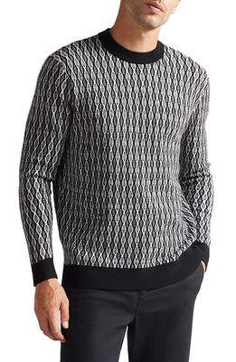 Ted Baker London Schie Jacquard Sweater in Black