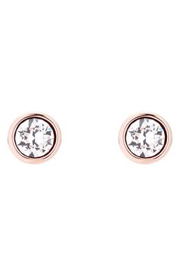 Ted Baker London Sinaa Crystal Stud Earrings in Crystal/Rose Gold