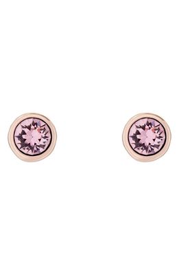 Ted Baker London Sinaa Crystal Stud Earrings in Rose Gold Light Crystal
