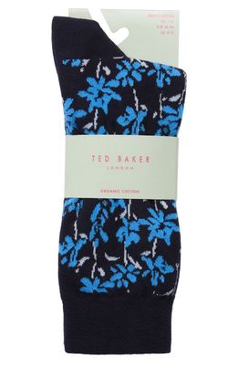 Ted Baker London Sokkten Floral Dress Socks in Blue