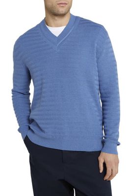 Ted Baker London Stripe Textured Stitch Sweater in Sky Blue