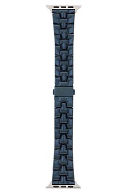 Ted Baker London T-Embossed Silicone 22mm Apple Watch Watchband in Blue