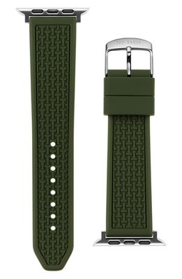 Ted Baker London T-Embossed Silicone 22mm Apple Watch Watchband in Green