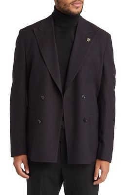 Ted Baker London Thomas Textured Stretch Wool Blend Sport Coat in Brown