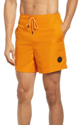 Ted Baker London Trehil Plain Swim Shorts in Orange