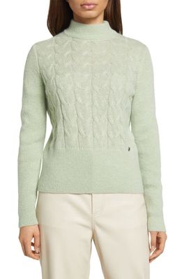 Ted Baker London Veolaa Cable Knit Sweater in Light Green