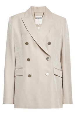 Ted Baker London Women's Pyxie Metallic Double Breasted Blazer in Light Pink