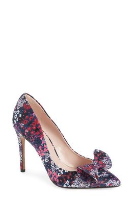 Ted Baker London Zafiina Ditsy Floral Pointed Toe Pump in Navy