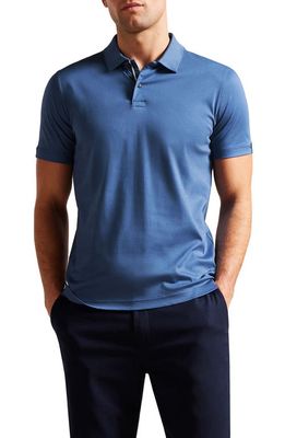 Ted Baker London Zeiter Cotton Polo in Dark Blue