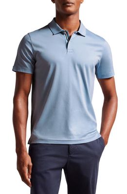 Ted Baker London Zeiter Cotton Polo in Pale Blue