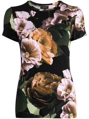 Ted Baker Morlaa floral-print T-shirt - Black