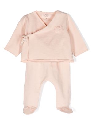 TEDDY & MINOU appliqué-detailing cotton set - Pink