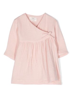 TEDDY & MINOU bow-detail wraparound dress - Pink