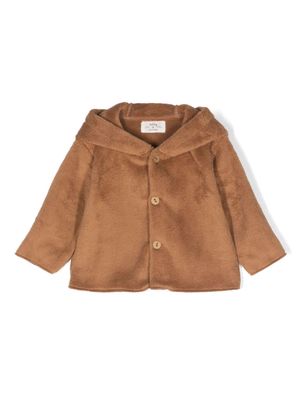 TEDDY & MINOU button-up fleece jacket - Brown