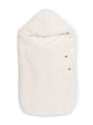 TEDDY & MINOU buttoned felted sleeping bag - White