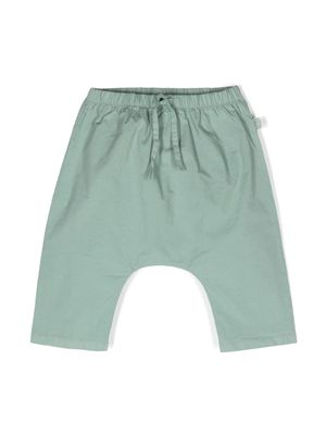 TEDDY & MINOU drawstring stretch-cotton trousers - Green