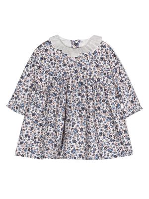 TEDDY & MINOU floral-print cotton dress - Blue