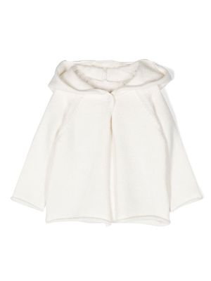 TEDDY & MINOU hooded knitted cotton cardigan - White