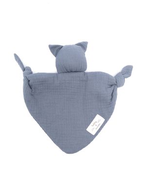 TEDDY & MINOU padded animal-head blanket - Blue