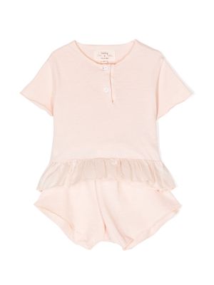 TEDDY & MINOU ruffle-detailing two-piece set - Pink