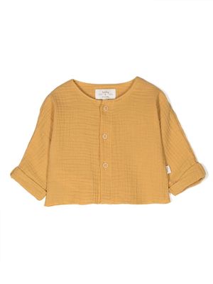 TEDDY & MINOU seersucker buttoned cardigan - Yellow