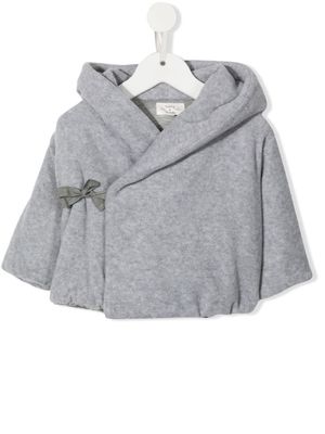 TEDDY & MINOU side-tie wrap hoodie - Grey