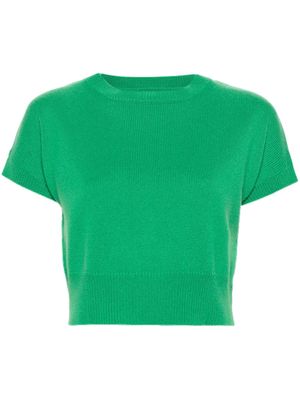 Teddy Cashmere Genova cashmere crop top - Green