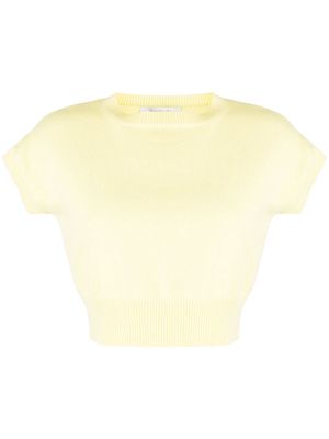 Teddy Cashmere Genova cashmere cropped top - Yellow