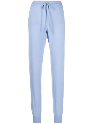 Teddy Cashmere knitted cashmere track pants - Blue