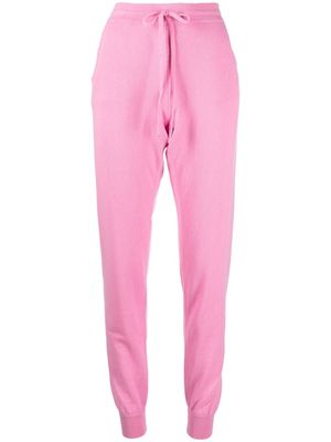 Teddy Cashmere logo-embroidered cashmere track pants - Pink