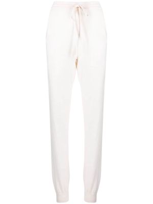 Teddy Cashmere Milano elasticated-waist tapered trousers - White