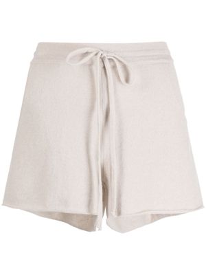 Teddy Cashmere Portofino drawstring cashmere shorts - Neutrals