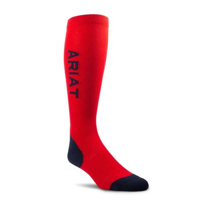 TEK Performance Socks in Red/Navy by Ariat