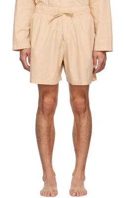 Tekla Beige Organic Cotton Pyjama Shorts