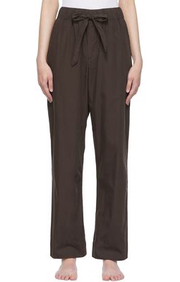 Tekla Brown Organic Cotton Pyjama Pants