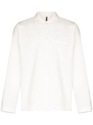 TEKLA button-up pajama shirt - White
