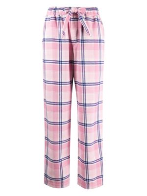 TEKLA checked flannel pyjama bottom - Pink