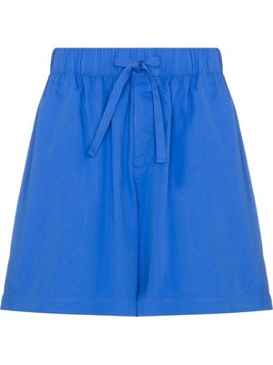 TEKLA drawstring-waist pajama shorts - Blue