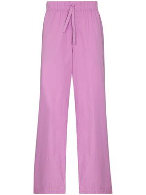 TEKLA drawstring waist pajama trousers - Pink