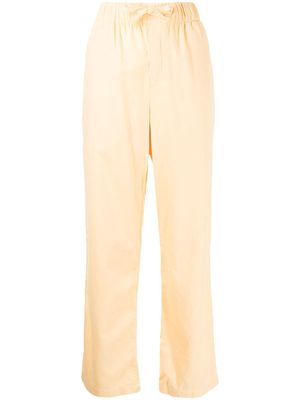 TEKLA flannel drawstring pajama bottoms - Neutrals